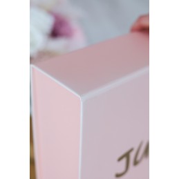 OUTLET Pudełko ozdobne XL - pudrowy róż Julia/metryczka nr 99
